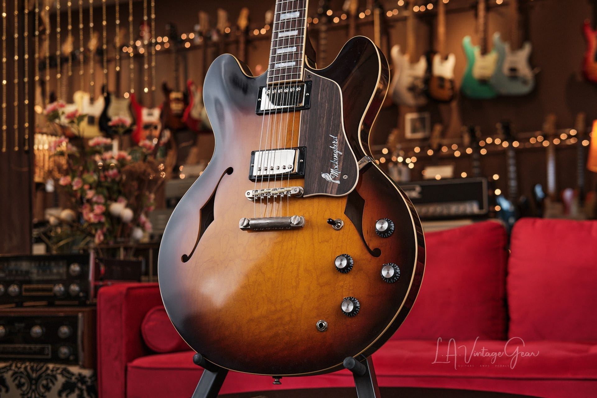 Josh Williams ‘Mockingbird’ JWG381 Semi-Hollowbody Electric Guitar- 59 Burst Finish & Ron Ellis Pickups! - Image 5