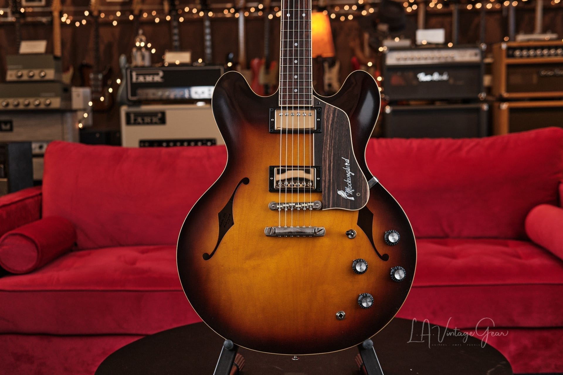 Josh Williams ‘Mockingbird’ JWG382 Semi-Hollowbody Electric Guitar- 59 Burst Finish & Ron Ellis Pickups! - Image 2