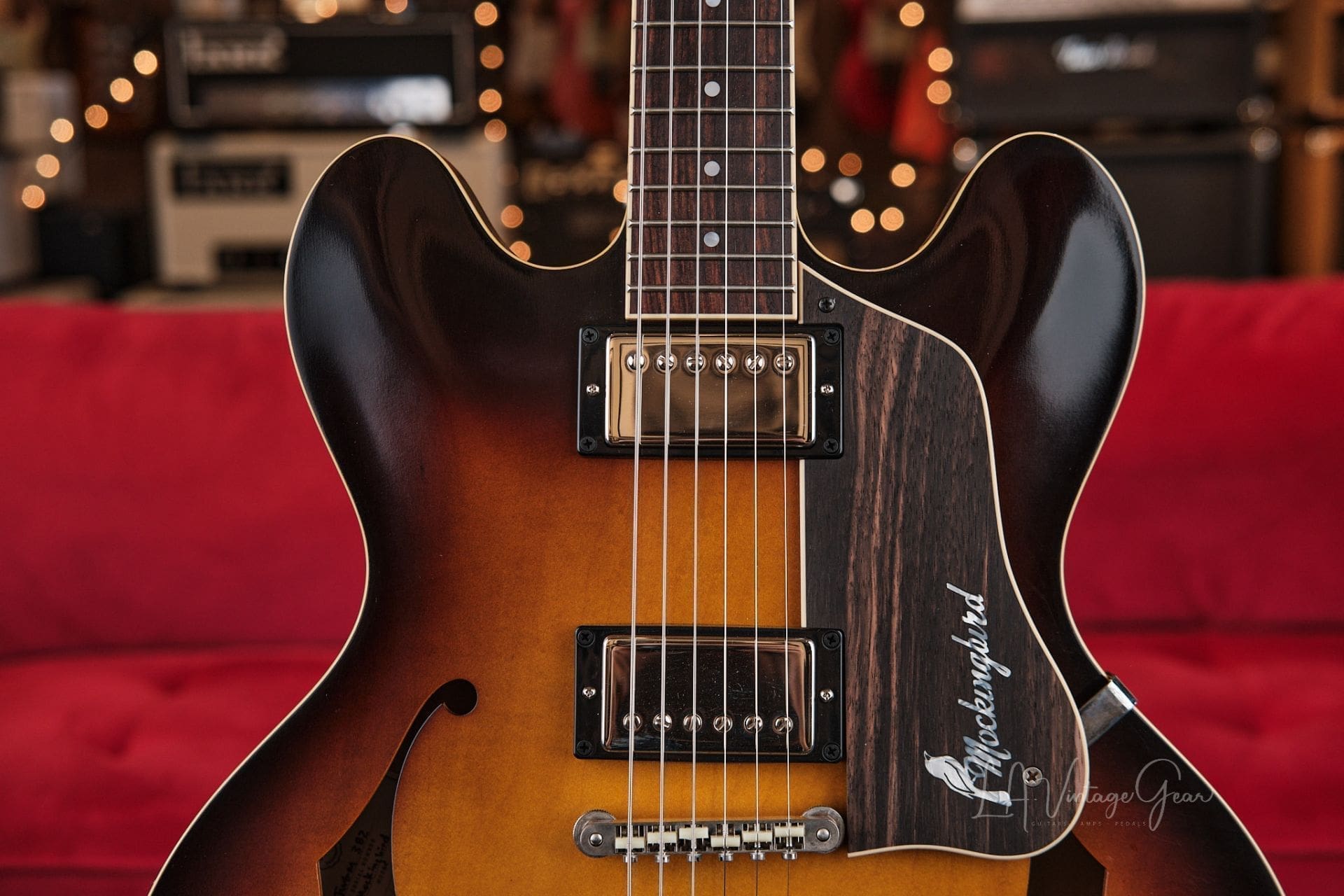 Josh Williams ‘Mockingbird’ JWG382 Semi-Hollowbody Electric Guitar- 59 Burst Finish & Ron Ellis Pickups! - Image 3