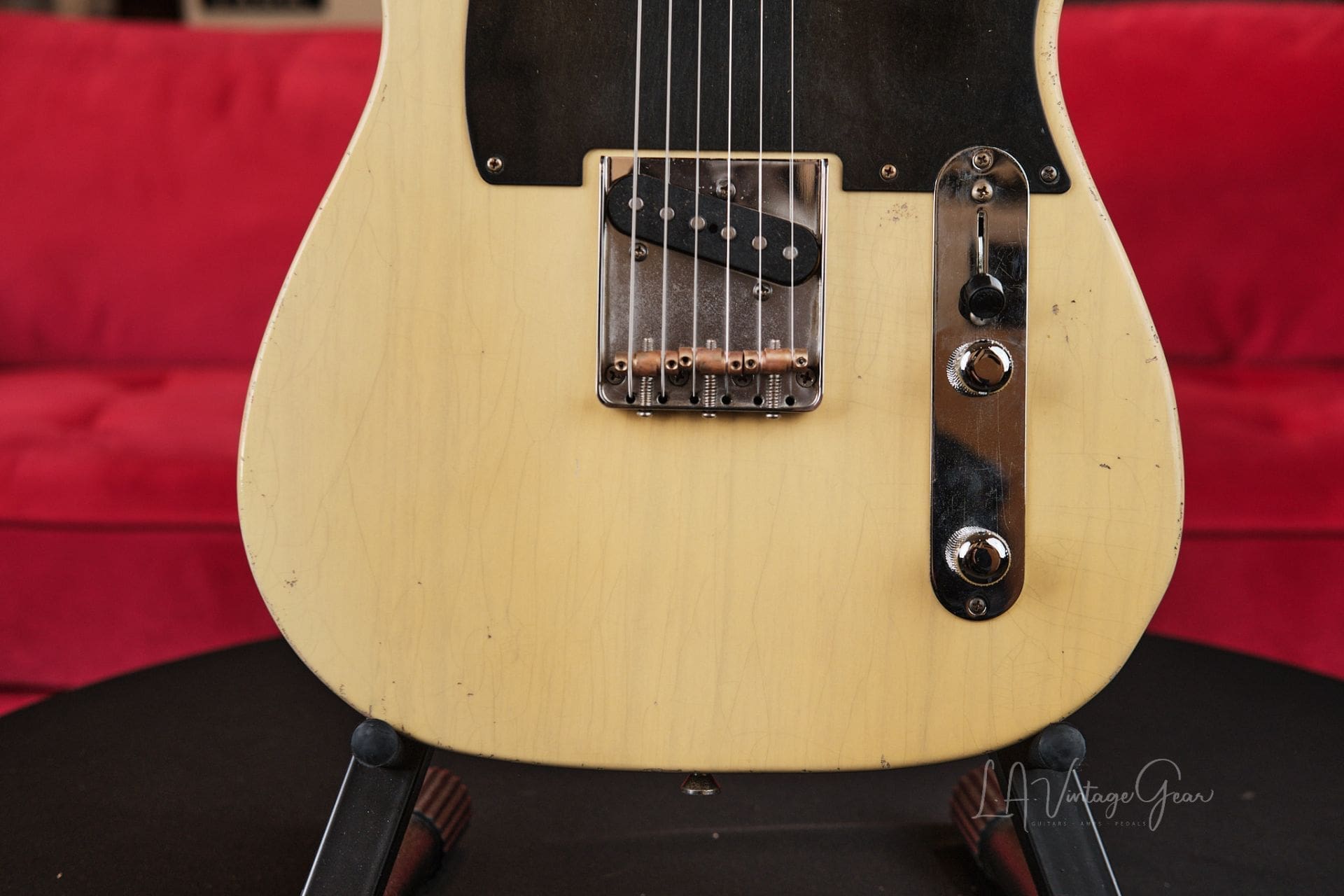 Mario Martin "Model T" Electric Guitar - Relic'd Nocaster Blonde Finish & Fralin Pickups! - Image 4