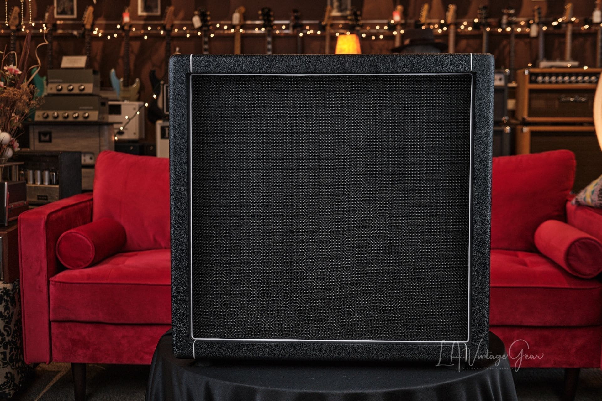 Kerry Wright Tribute Series Guitar Cabinets - 2x12 Offset - In Black Grill Cloth and White Piping!