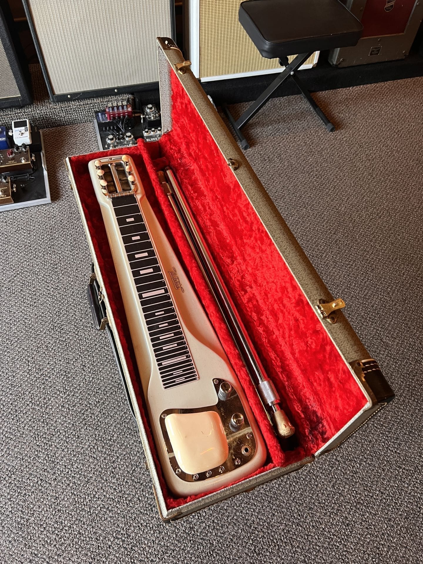 1950's Fender Forest White Model 6-String Lap Steel Guitar - Image 2