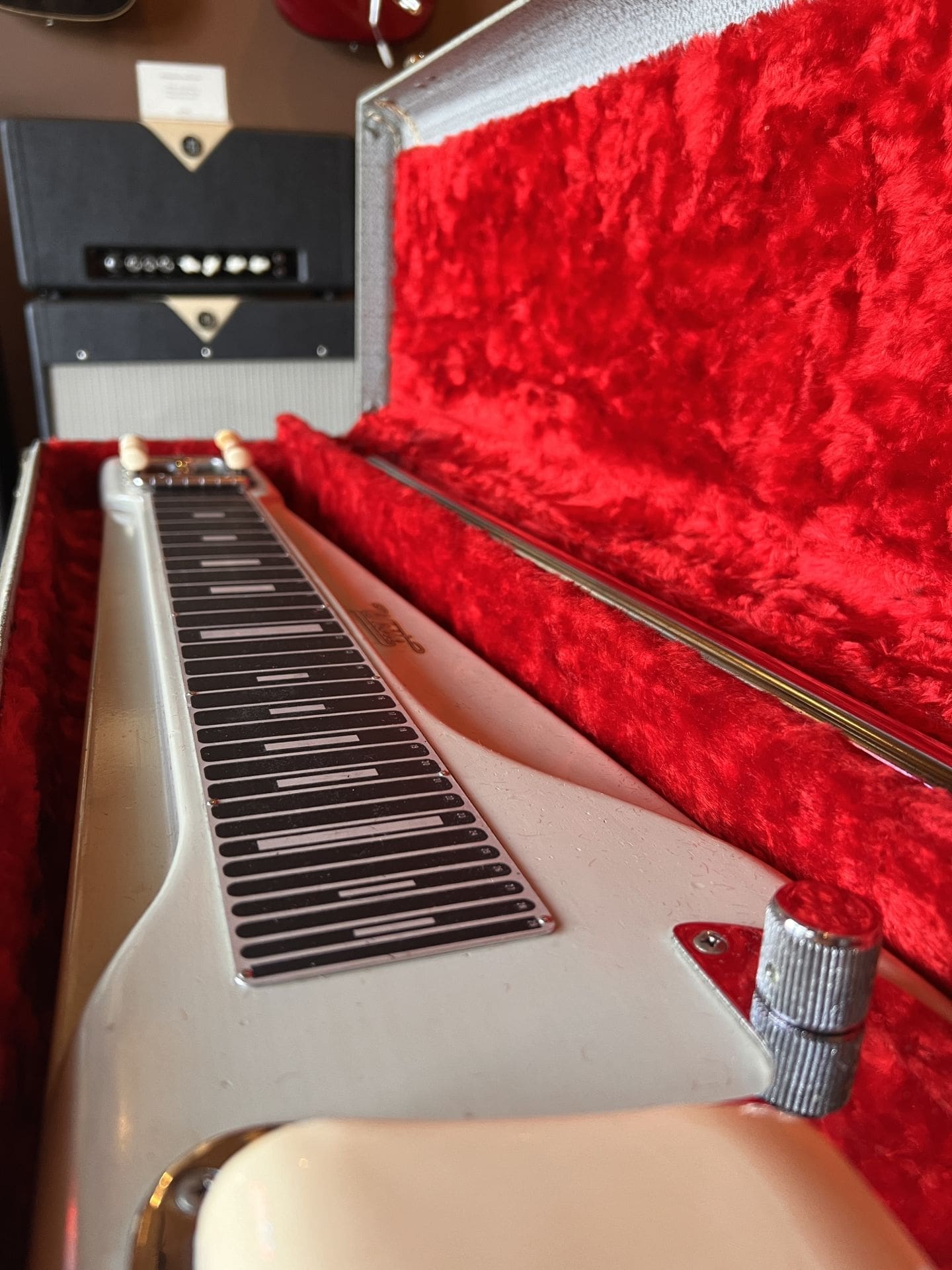1950's Fender Forest White Model 6-String Lap Steel Guitar - Image 4