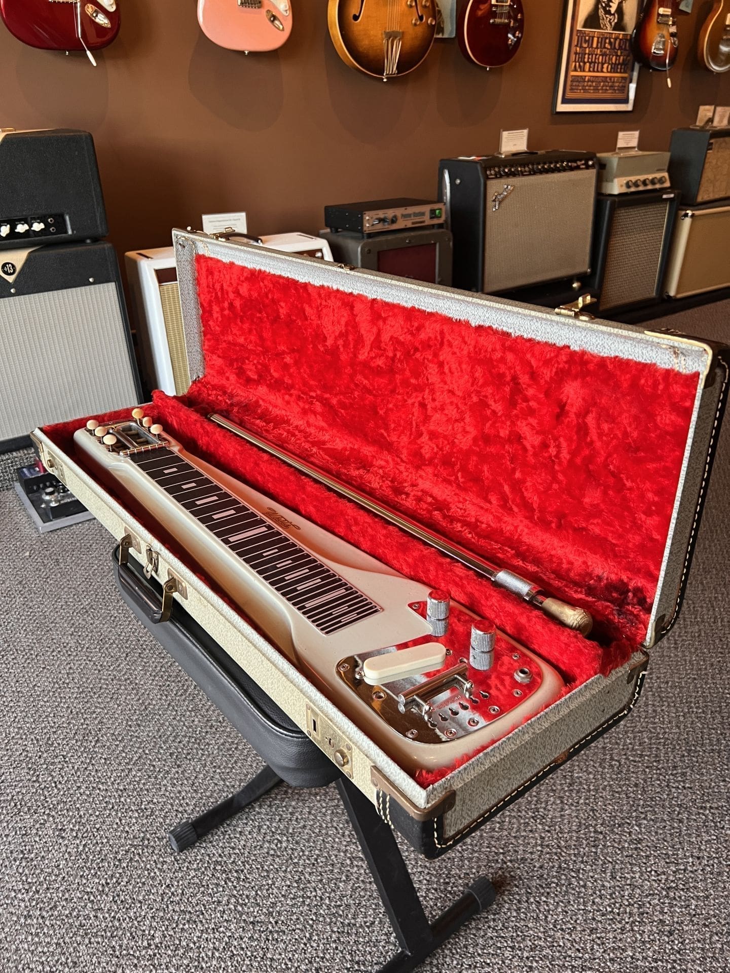 1950's Fender Forest White Model 6-String Lap Steel Guitar - Image 12