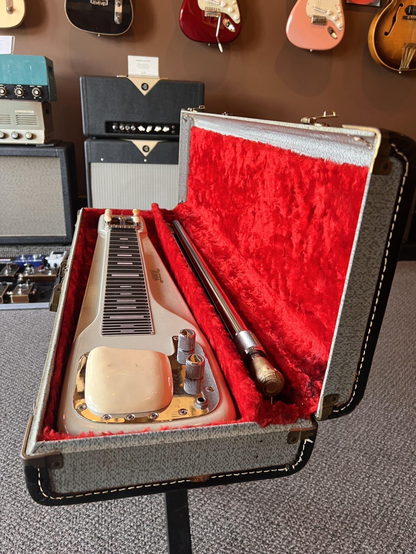 1950's Fender Forest White Model 6-String Lap Steel Guitar - Image 14