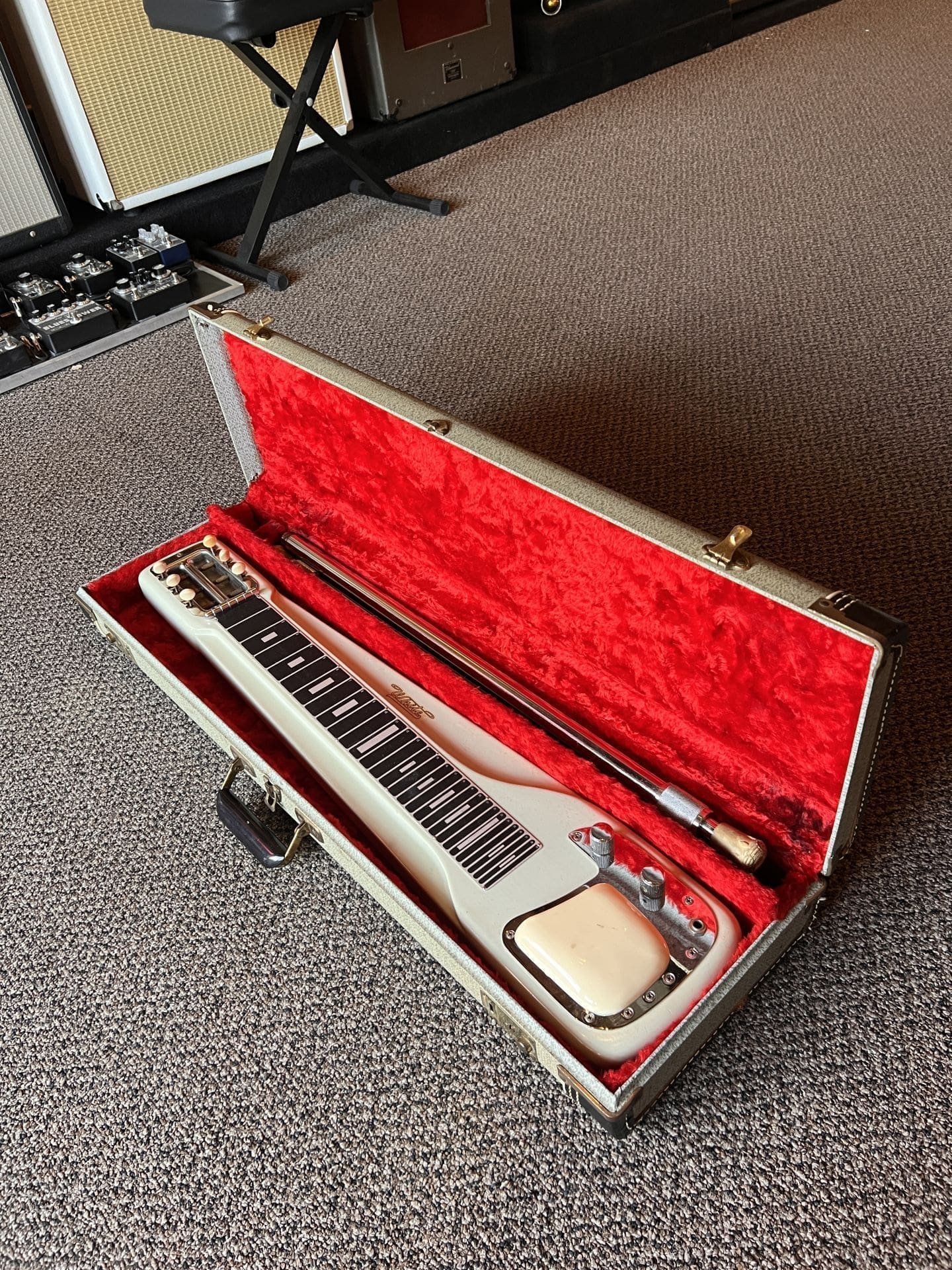 1950's Fender Forest White Model 6-String Lap Steel Guitar - Image 17