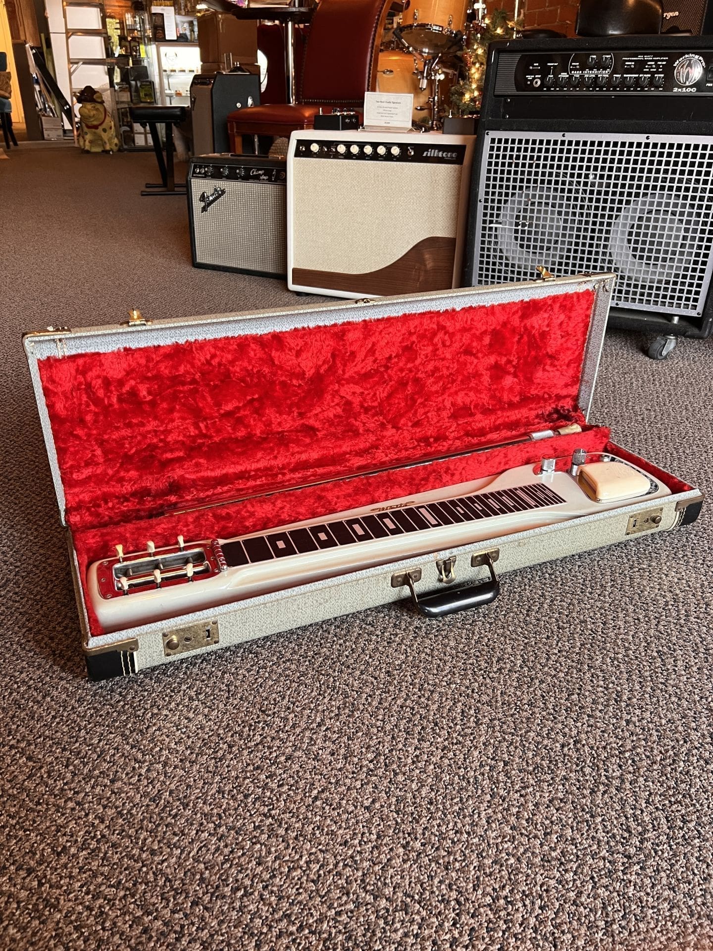 1950's Fender Forest White Model 6-String Lap Steel Guitar - Image 18