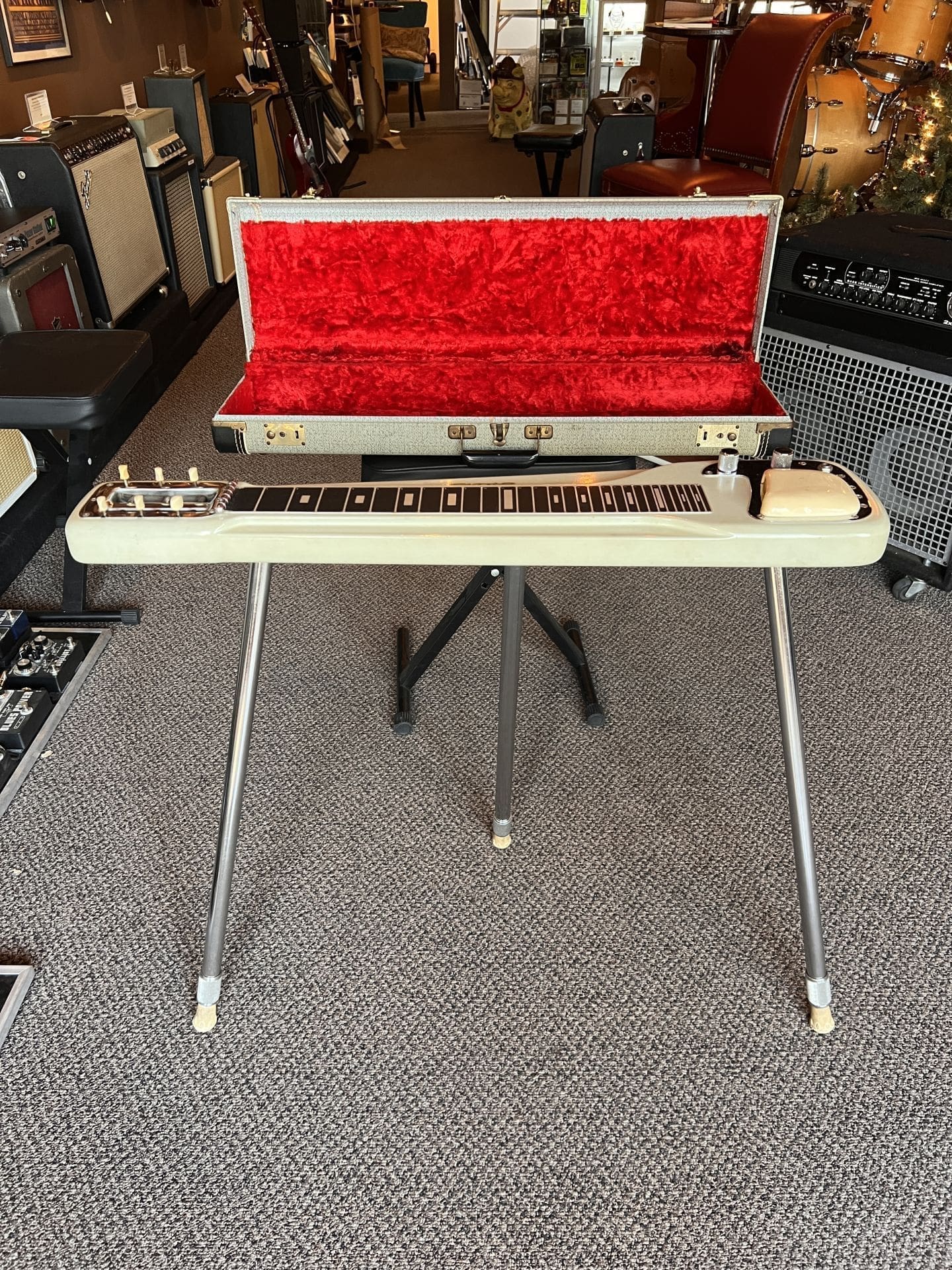 1950's Fender Forest White Model 6-String Lap Steel Guitar - Image 24