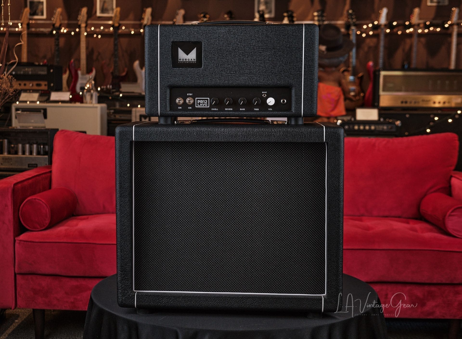 Morgan Custom Shop PR12 LAVG Guitar Amplifier Head and Kerry Wright Tribute 1x12 Cabinet w/ Celestion Vintage 30- With New Switchable Lead Circuit!