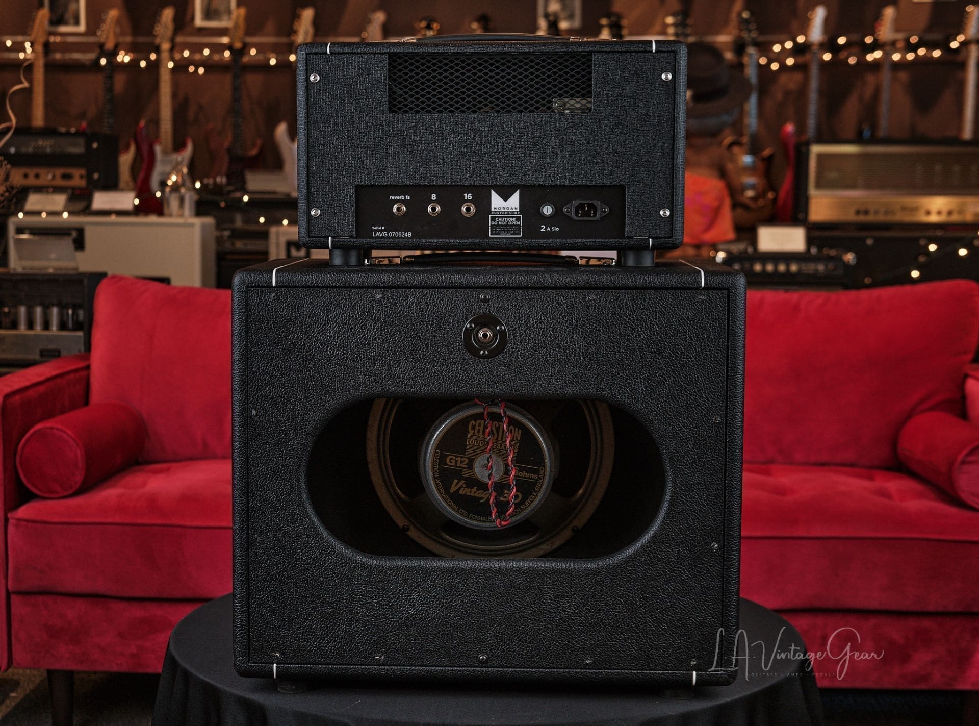 Morgan Custom Shop PR12 LAVG Guitar Amplifier Head and Kerry Wright Tribute 1x12 Cabinet w/ Celestion Vintage 30- With New Switchable Lead Circuit! - Image 3