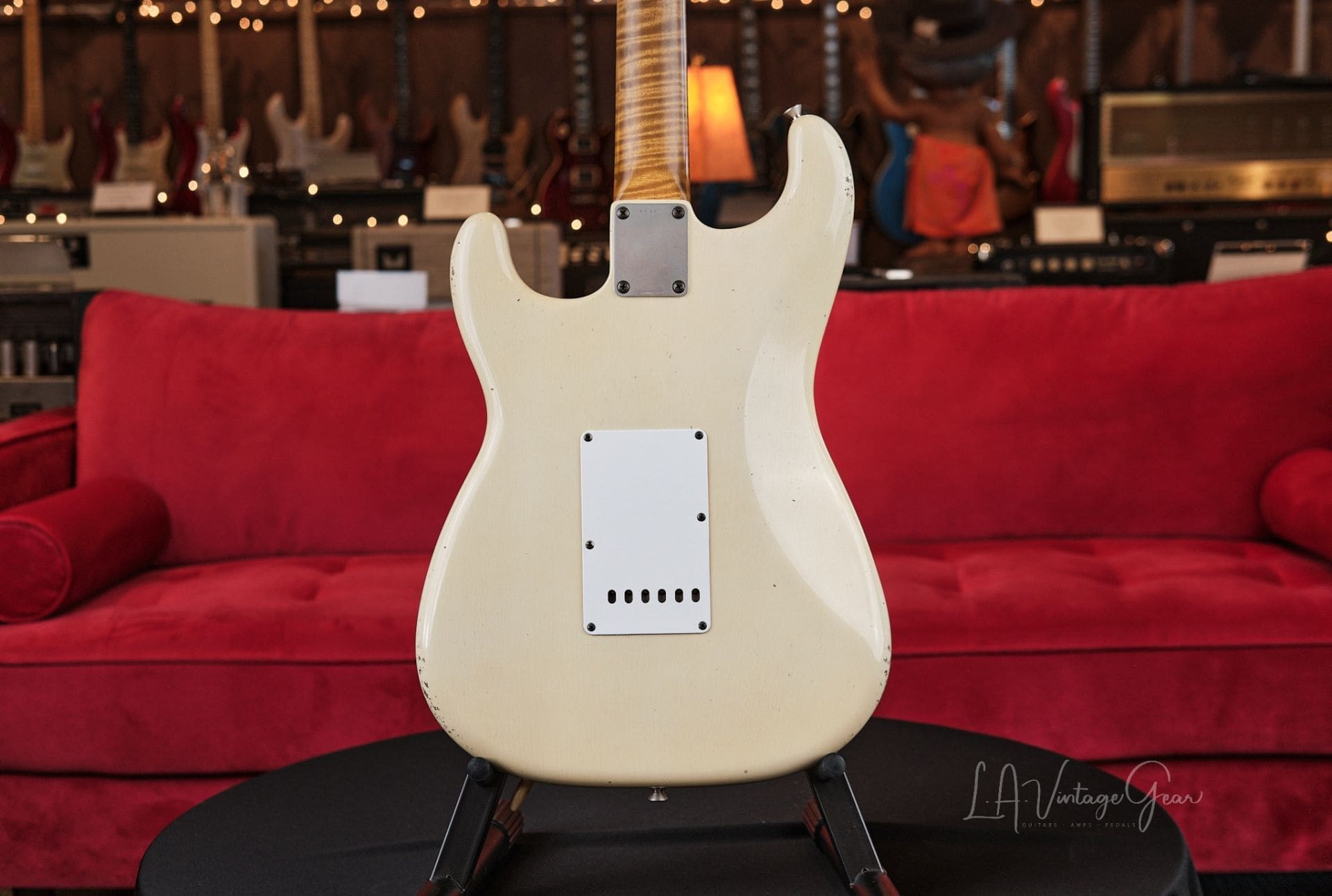 M.B. Guitars '62-S - Relic'd Olympic White with Flame Maple Neck, Just In! - Image 11