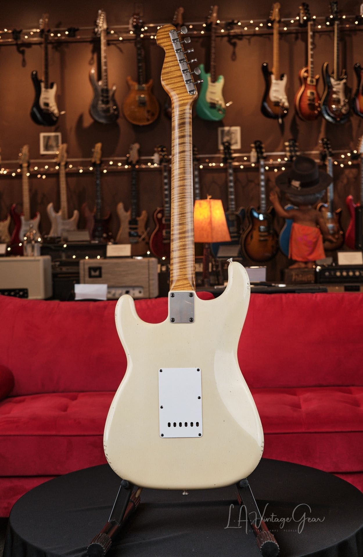 M.B. Guitars '62-S - Relic'd Olympic White with Flame Maple Neck, Just In! - Image 10