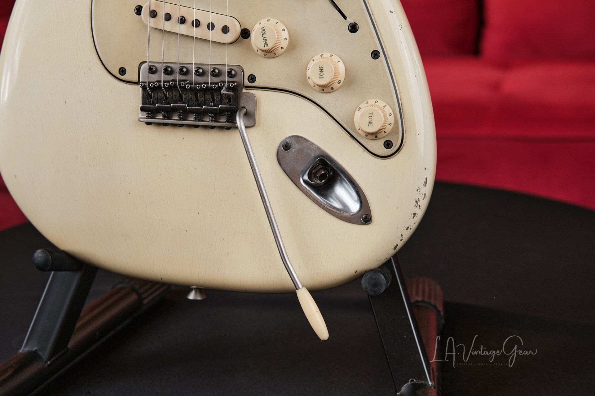 M.B. Guitars '62-S - Relic'd Olympic White with Flame Maple Neck, Just In! - Image 7