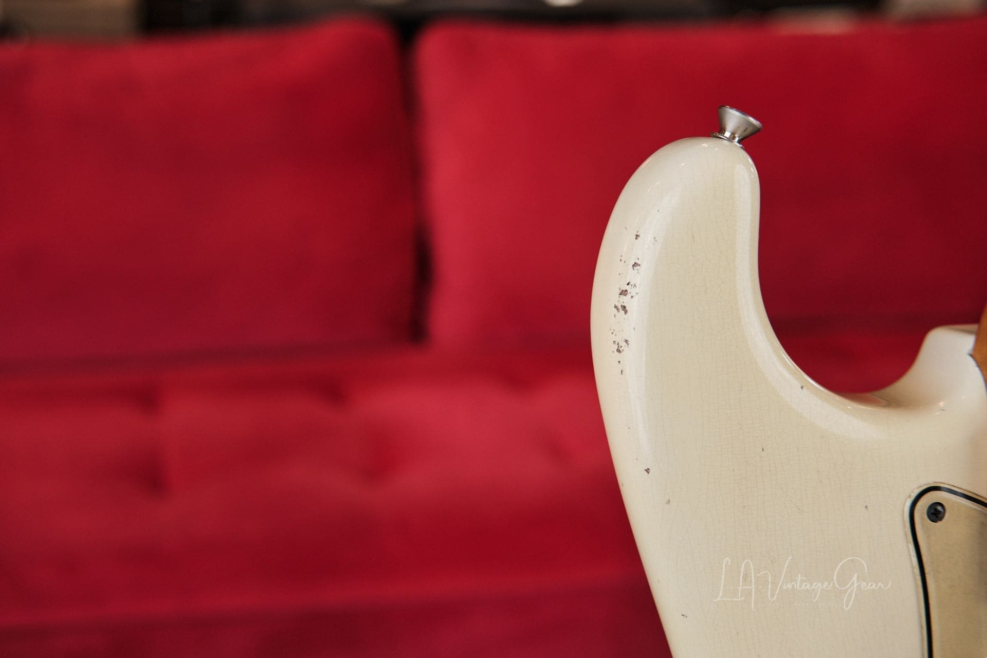 M.B. Guitars '62-S - Relic'd Olympic White with Flame Maple Neck, Just In! - Image 8