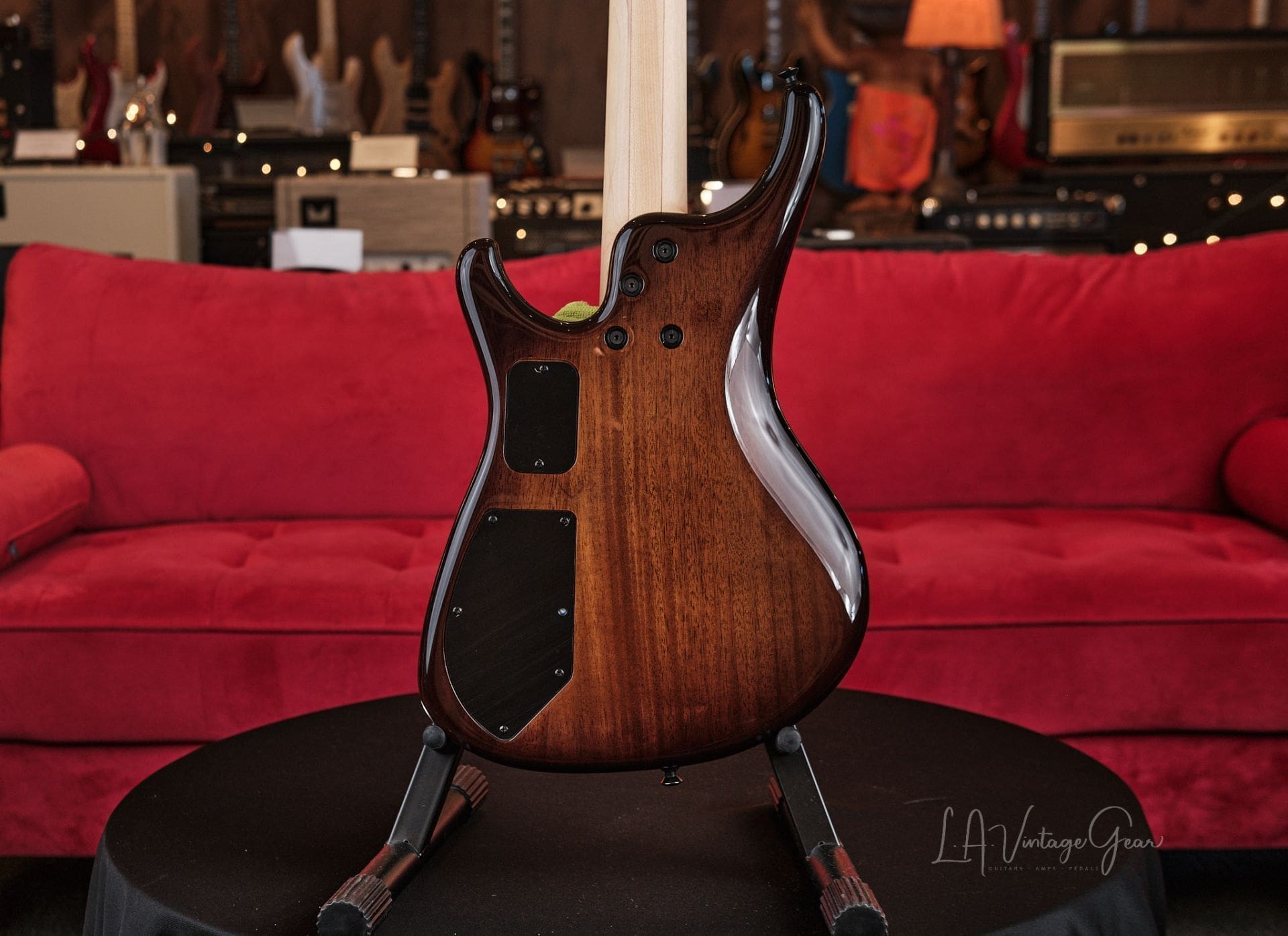 Roscoe LG3000 4 String Bass - With Beautiful Buckeye Burl Top and Bartolini Preamp! - Image 8