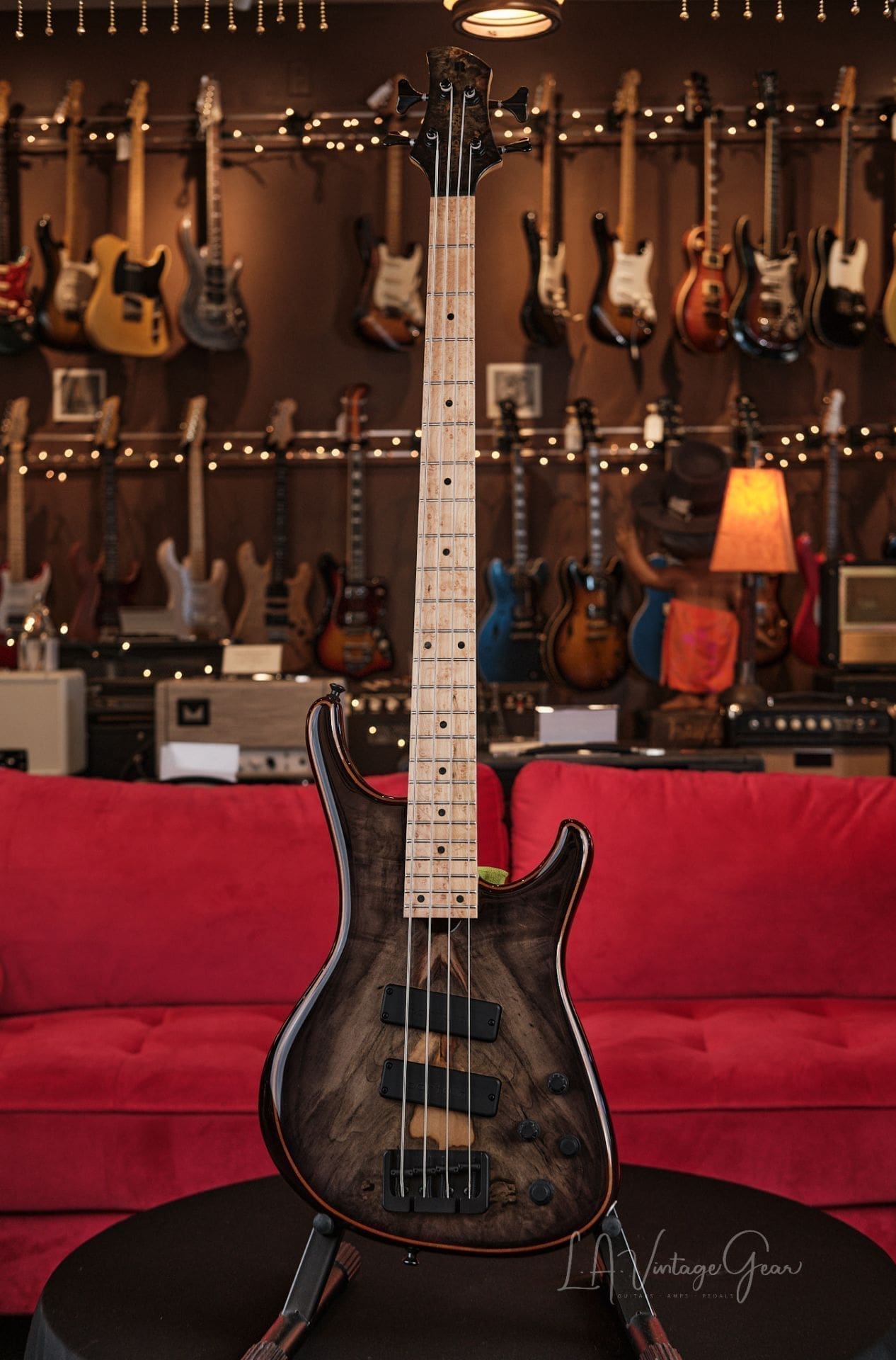 Roscoe LG3000 4 String Bass - With Beautiful Buckeye Burl Top and Bartolini Preamp!