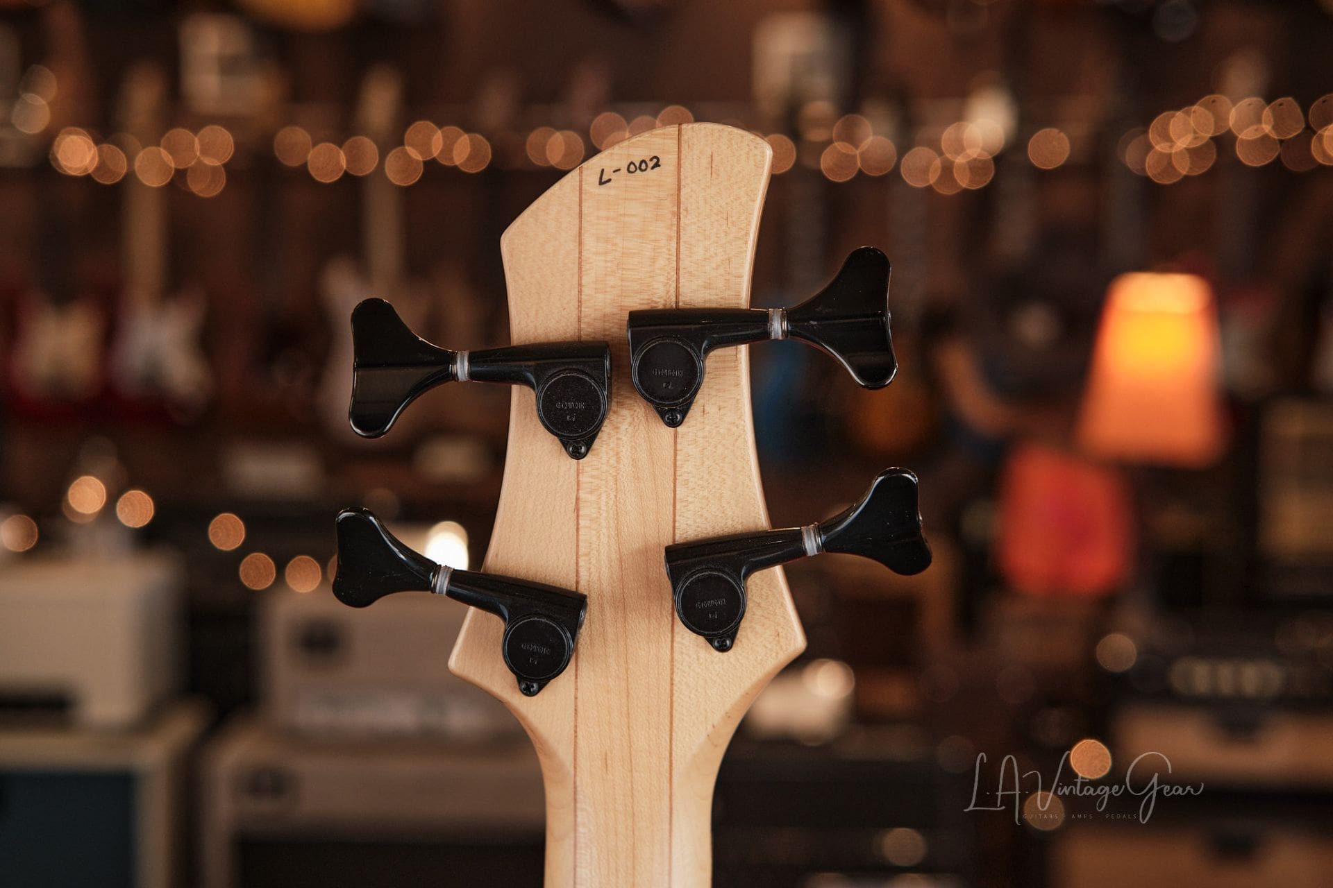Roscoe LG3000 4 String Bass - With Beautiful Buckeye Burl Top and Bartolini Preamp! - Image 9