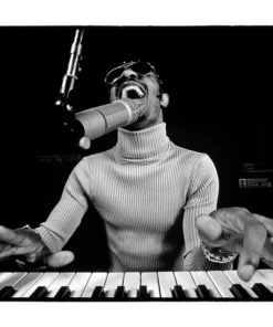 Stevie Wonder, 1974 by Al Satterwhite - 48"x72" Archival Frame 8 of 25 Handsigned!