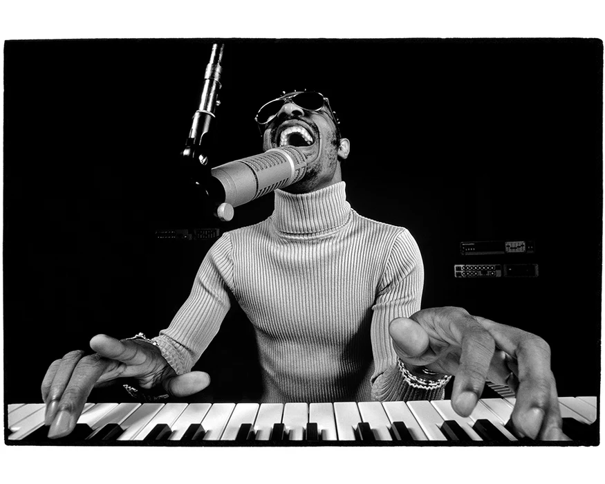 Stevie Wonder, 1974 by Al Satterwhite - 48"x72" Archival Frame 8 of 25 Handsigned!