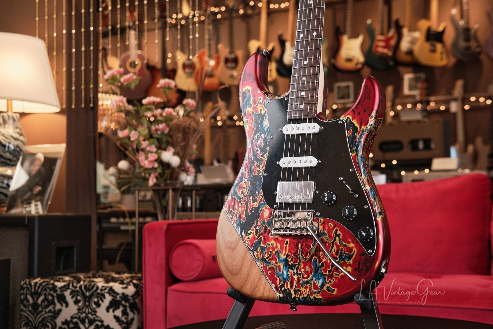 James Tyler 'Burning Water' Finish Electric Guitar - with Bare Wood Arm Contour - Brand New In Stock! - Image 4