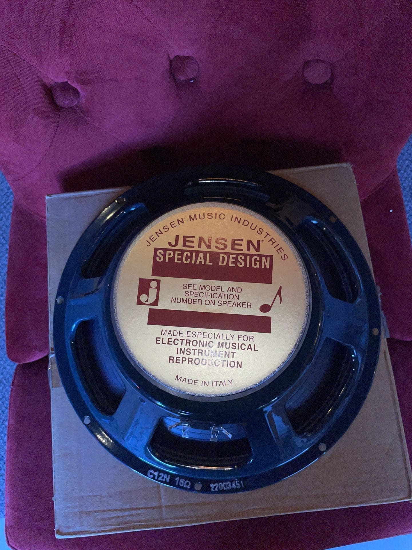 Jensen C12N Vintage Ceramic 12" 16ohm Guitar Speaker Green - Image 4