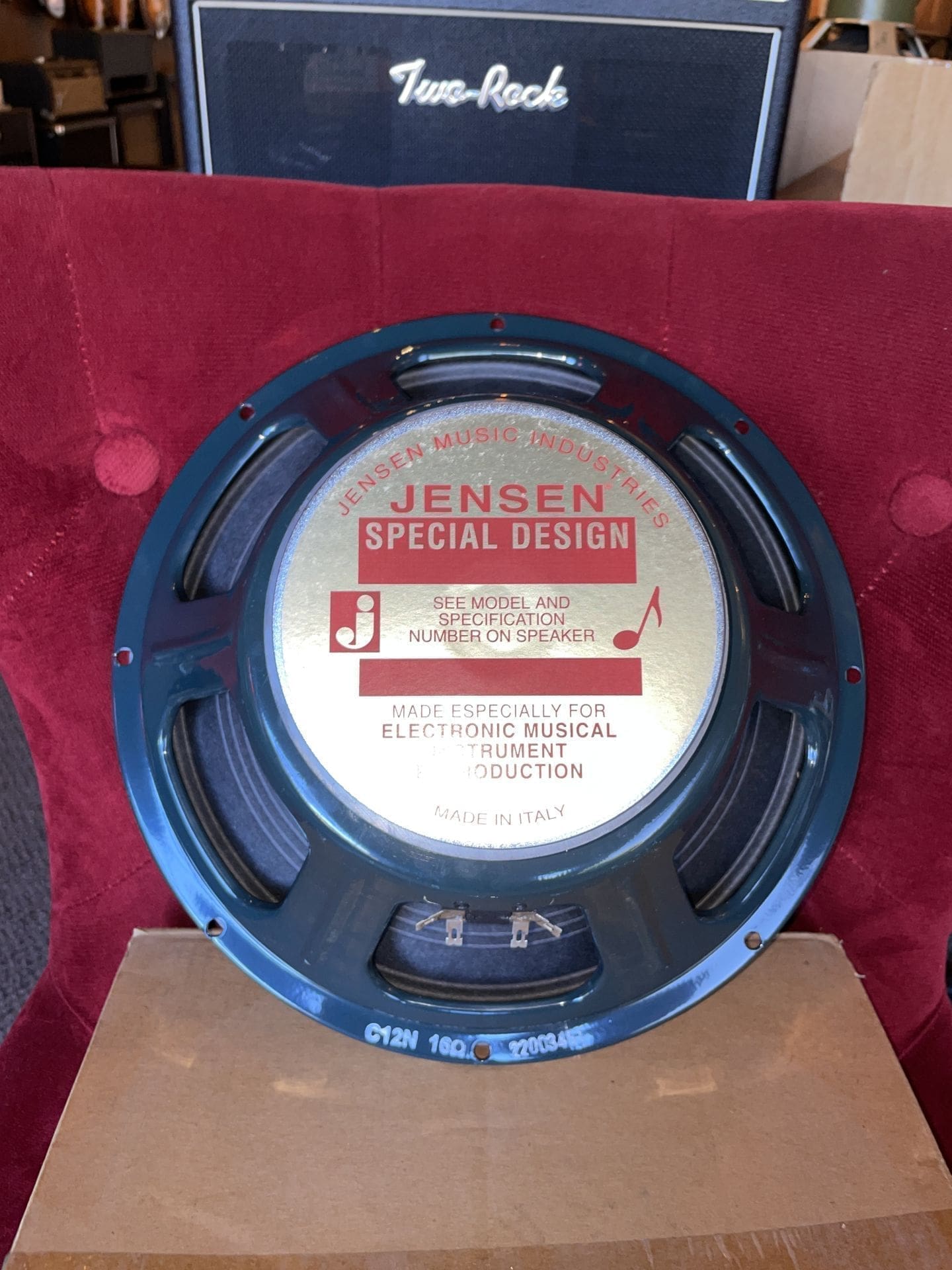 Jensen C12N Vintage Ceramic 12" 16ohm Guitar Speaker Green - Image 8