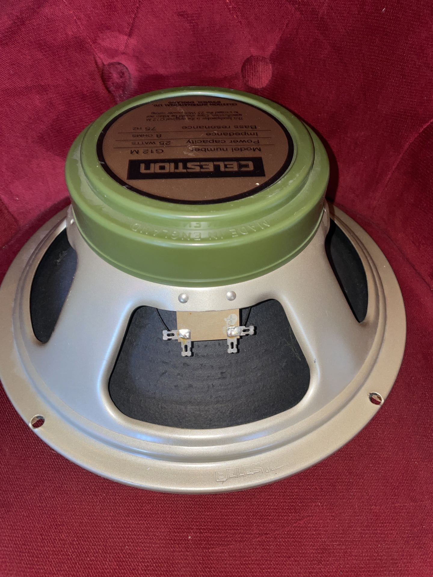 Celestion G12M Green Back 12" Speaker - 8 Ohms - 25watts - Image 5