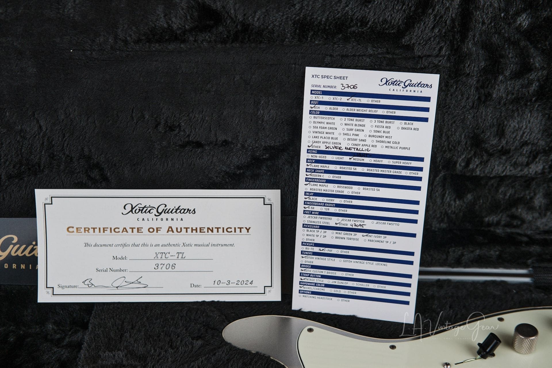 Xotic XTC-TL T-Style Relic'd Electric Guitar - Silver Metallic Finish Double Bound Thinline #3706- One of Ten We Just Got In! - Image 14