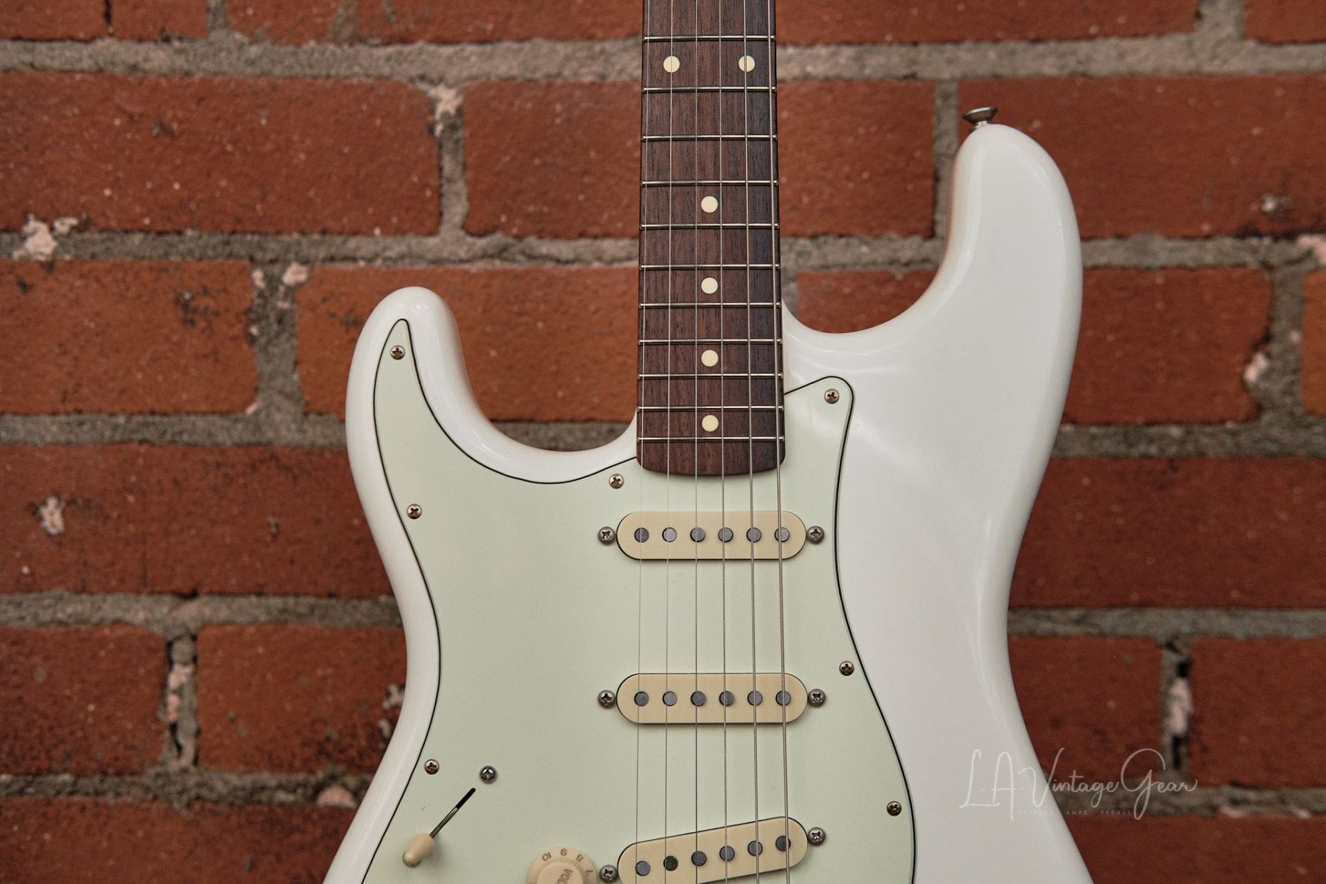 K-Line Springfield S-Style Electric Guitar - Olympic White Lefty #030537 - Image 3