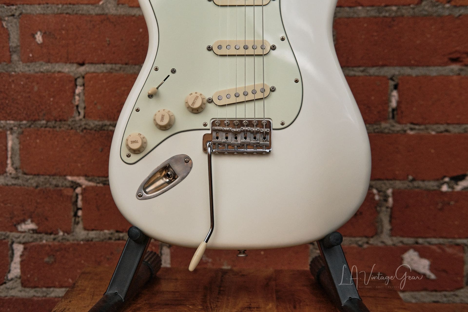 K-Line Springfield S-Style Electric Guitar - Olympic White Lefty #030537 - Image 4