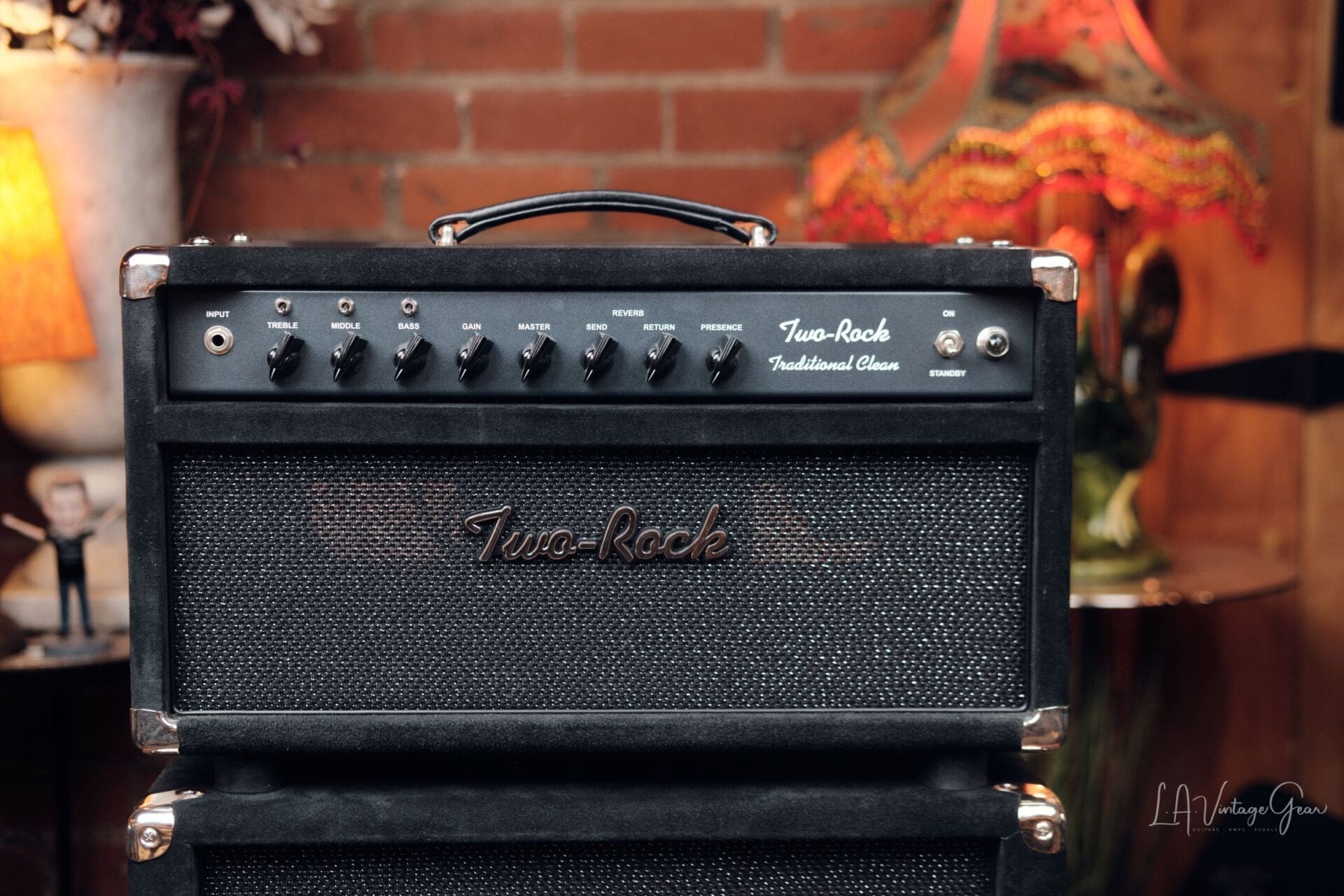 Two Rock Traditional Clean Head 40/20 Watt Head and 2x12 Cabinet - In Black Suede! - Image 2