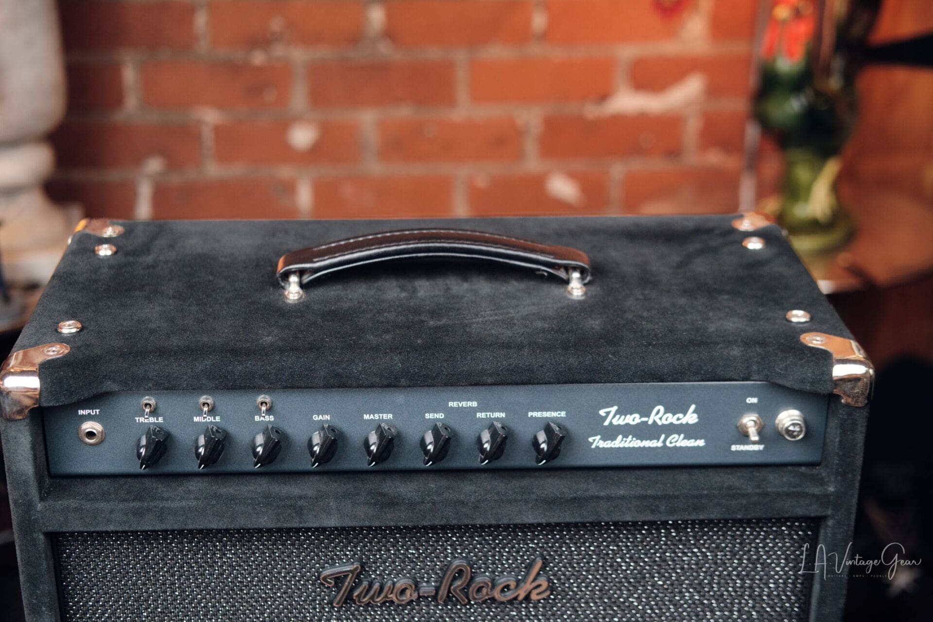 Two Rock Traditional Clean Head 40/20 Watt Head and 2x12 Cabinet - In Black Suede! - Image 3