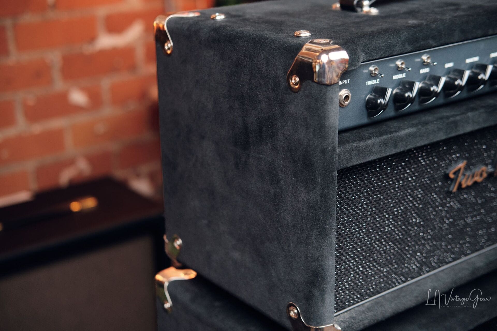 Two Rock Traditional Clean Head 40/20 Watt Head and 2x12 Cabinet - In Black Suede! - Image 5