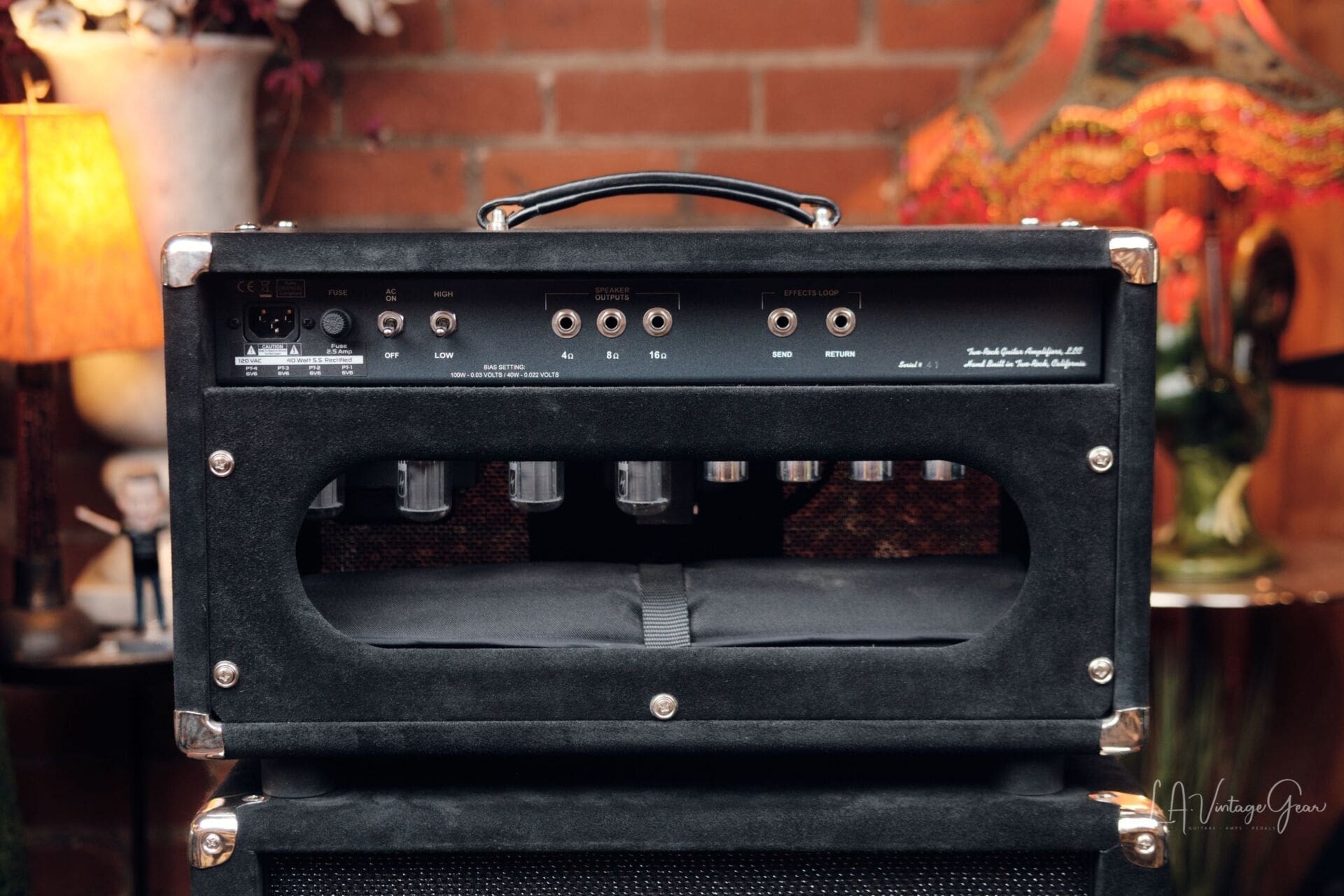 Two Rock Traditional Clean Head 40/20 Watt Head and 2x12 Cabinet - In Black Suede! - Image 4