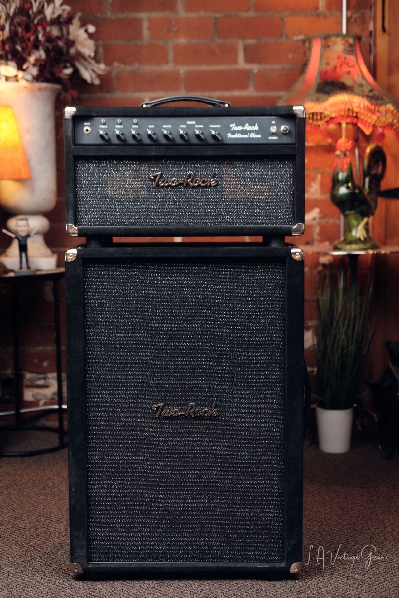 Two Rock Traditional Clean Head 40/20 Watt Head and 2x12 Cabinet - In Black Suede!