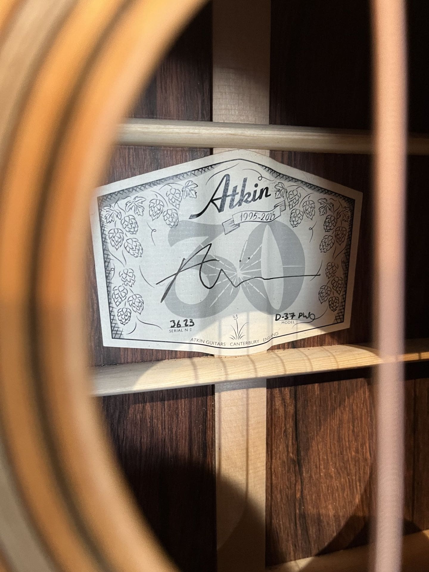 Atkin D-37PW 'Pre War' Dreadnaught - Baked Adirondack with Madagascar Rosewood! - Image 10