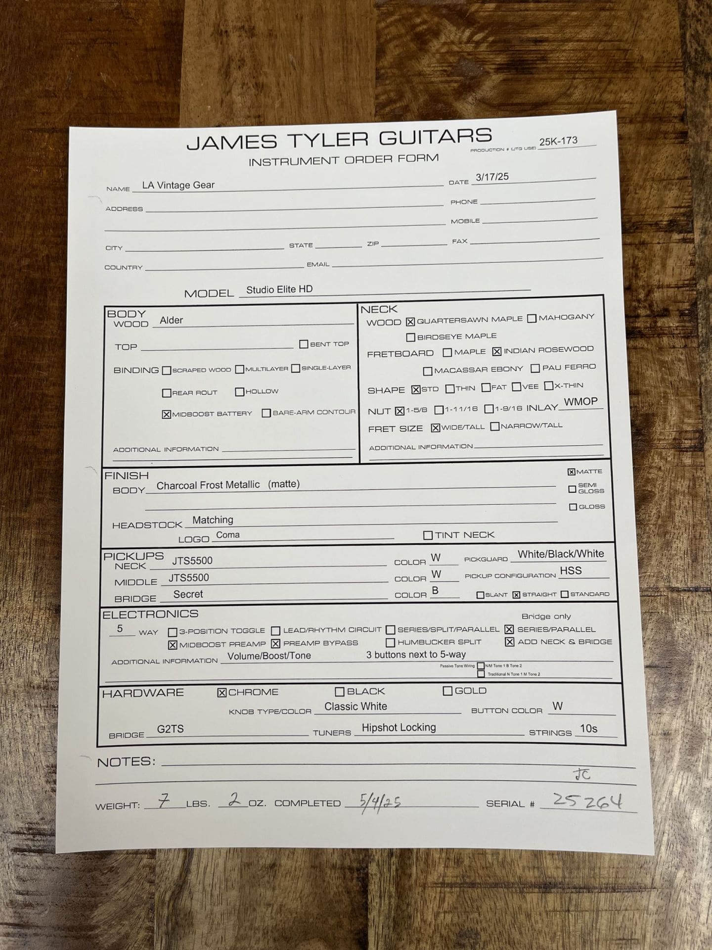 James Tyler Studio Elite HD Electric Guitar - New in Matte Charcoal Frost Metallic! - Image 8