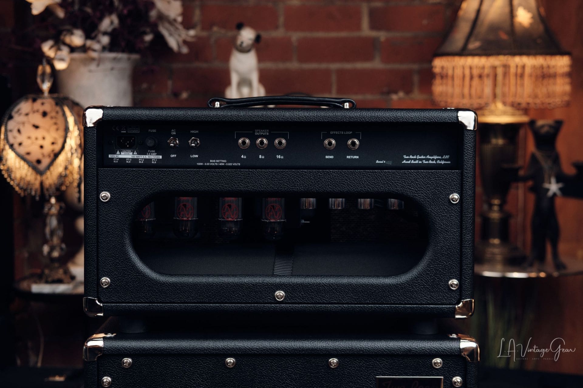 Two Rock Traditional Clean 100 Watt Head and 2x12 Cabinet - Black with Sparkle Matrix Grill Cloth! - Image 9