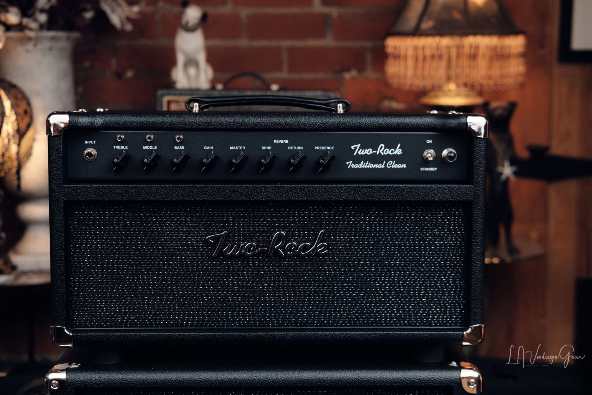 Two Rock Traditional Clean 100 Watt Head and 2x12 Cabinet - Black with Sparkle Matrix Grill Cloth! - Image 2