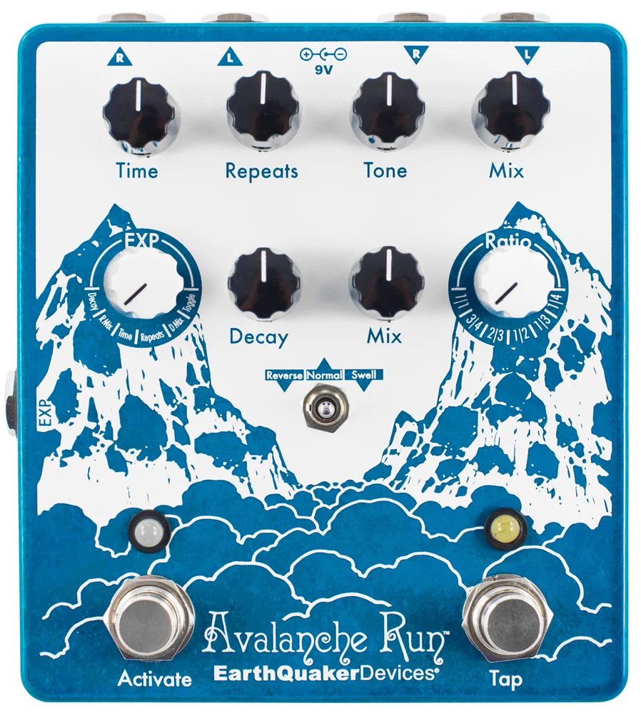 Earthquaker Devices Avalanche Run V2 Reverb Delay Guitar Effects Pedal - Stereo Delay and Reverb!
