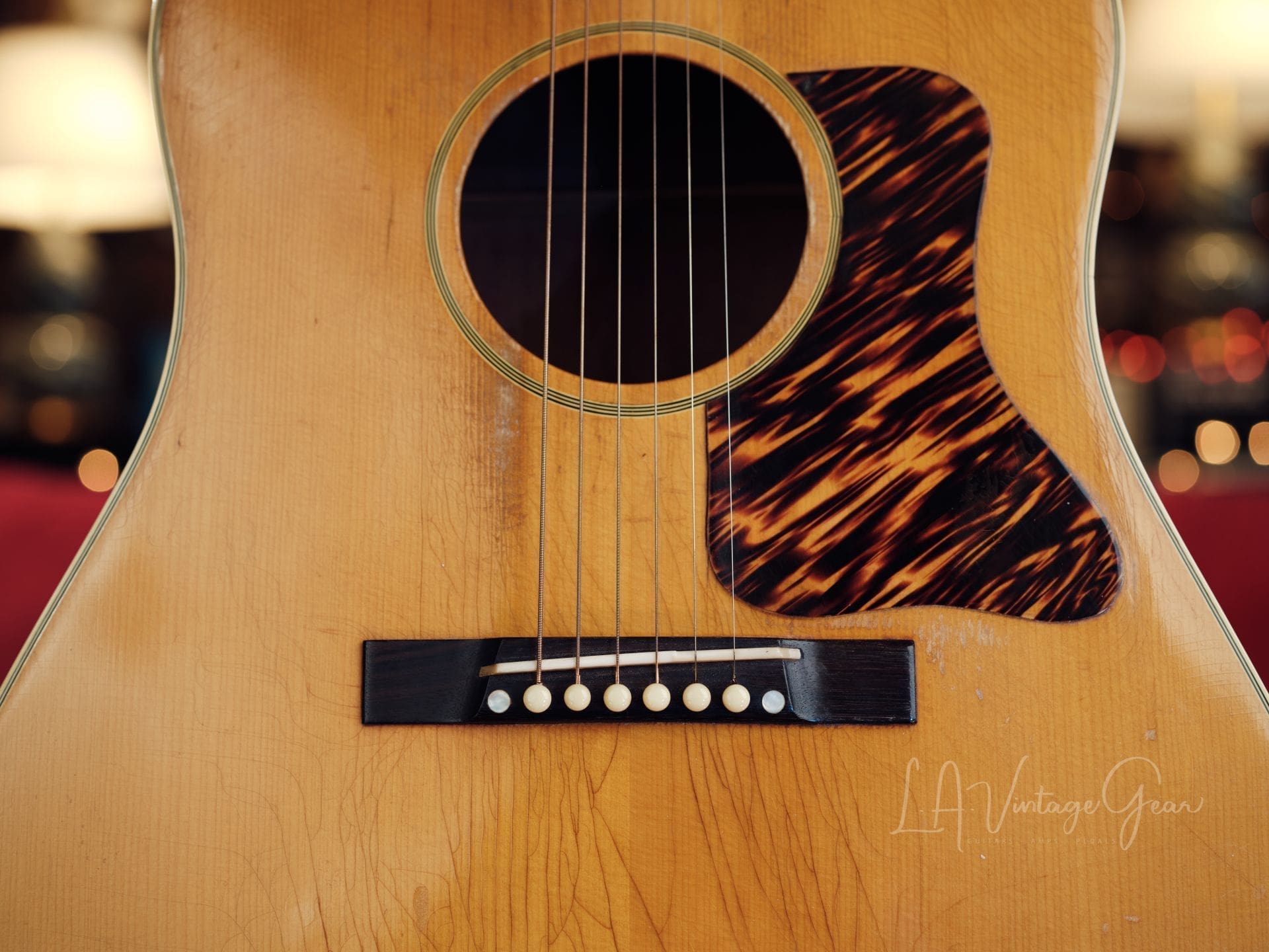 1942 Gibson J 35 Dreadnaught Acoustic Guitar - Natural Finish, All Original, Owners Personal Guitar! - Image 4