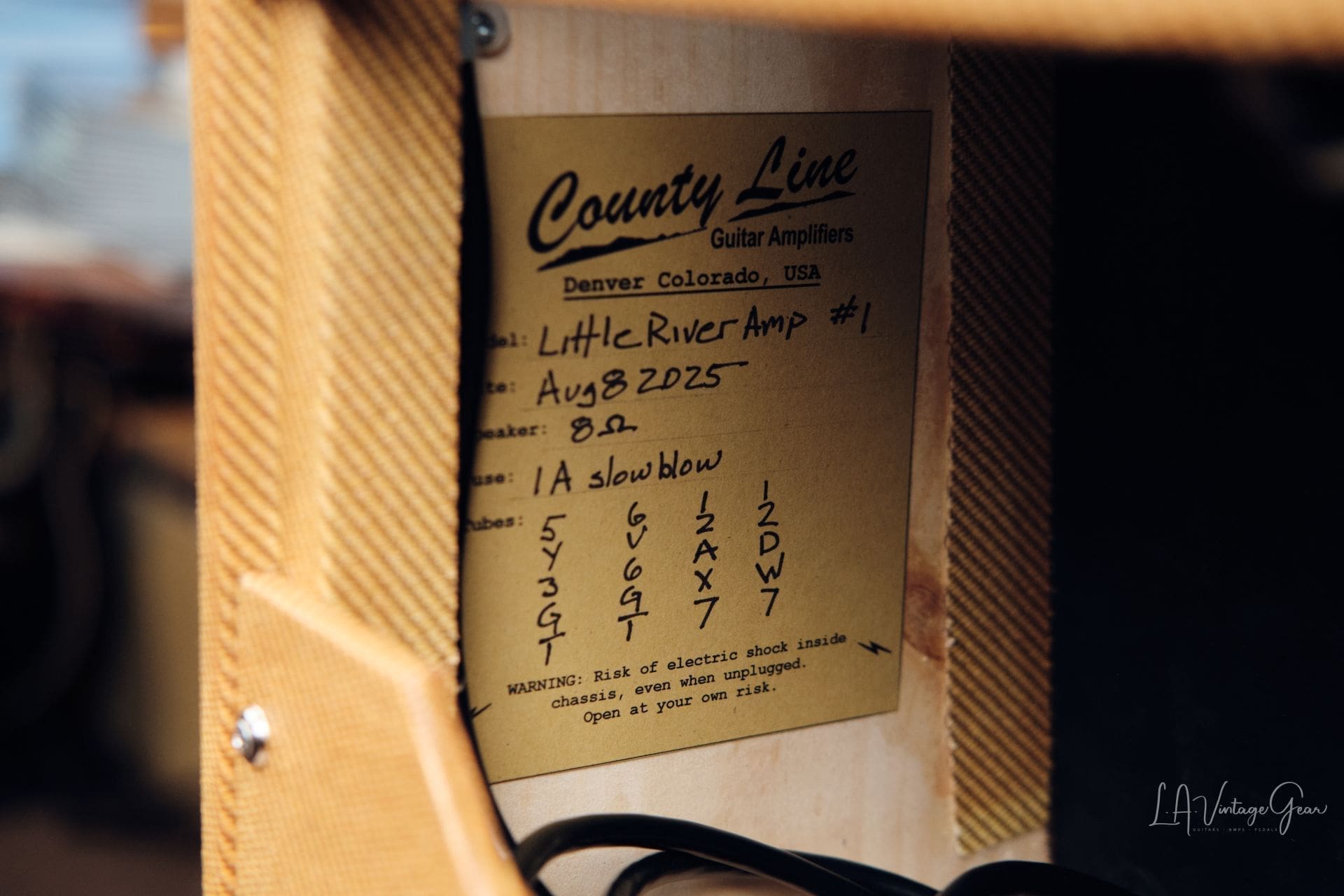 County Line Guitar Amps Little River - Killer Tweed Combo with Reverb! - Image 7