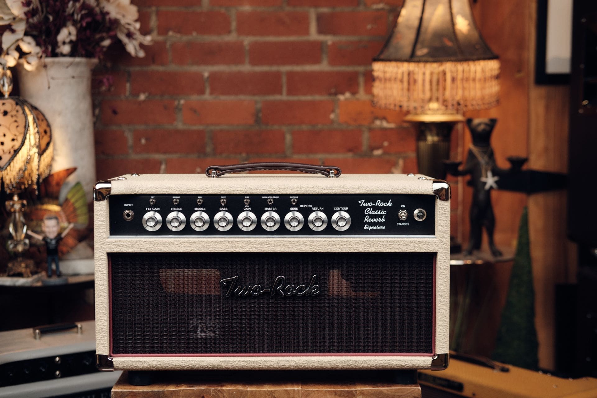Two Rock Classic Reverb Signature 50 Watt Tube Rectified Head - Blonde Tolex with Oxblood Grillcloth!