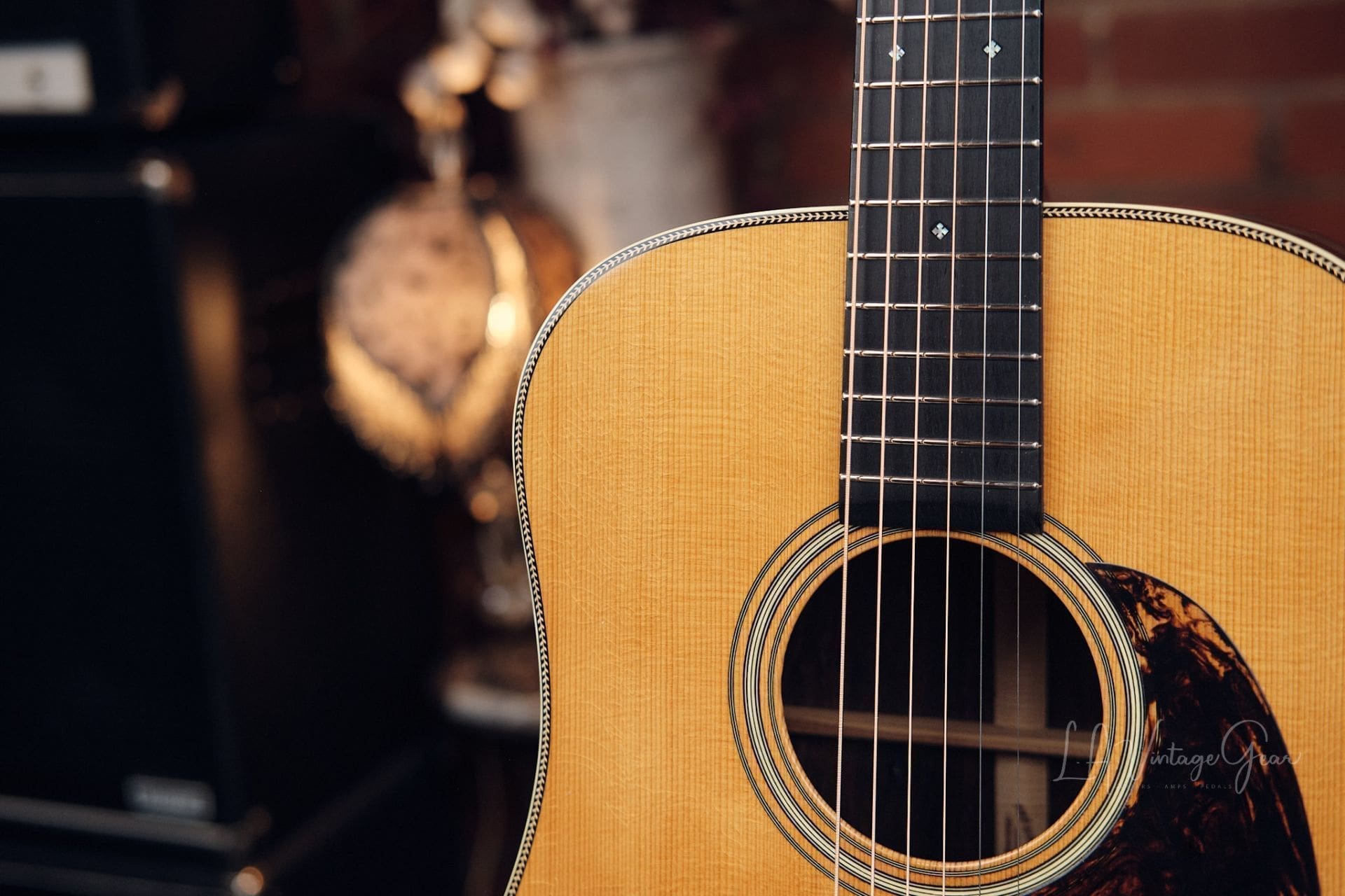 Pre-War Guitars Co. Herringbone Model Acoustic Guitar - Brazilian Rosewood Back & Sides! Just In! - Image 6