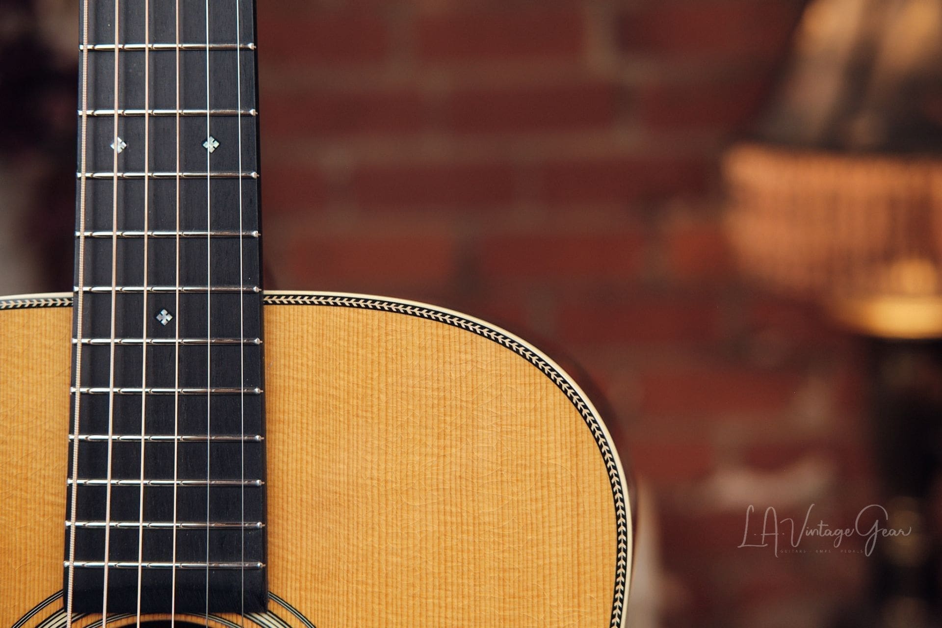Pre-War Guitars Co. Herringbone Model Acoustic Guitar - Brazilian Rosewood Back & Sides! Just In! - Image 7