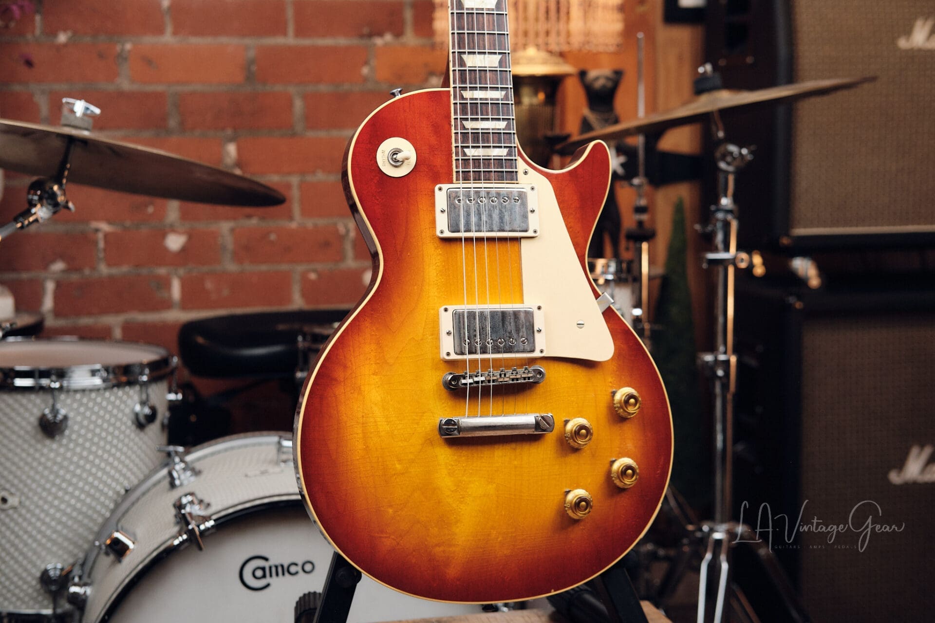 2021 Gibson Custom Shop Murphy Lab Les Paul 1958 Reissue R8 Light Aging - Washed Cherry Sunburst! - Image 3