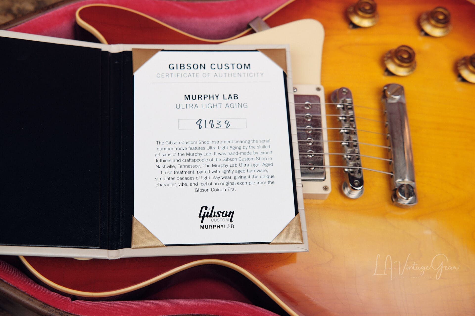 2021 Gibson Custom Shop Murphy Lab Les Paul 1958 Reissue R8 Light Aging - Washed Cherry Sunburst! - Image 12