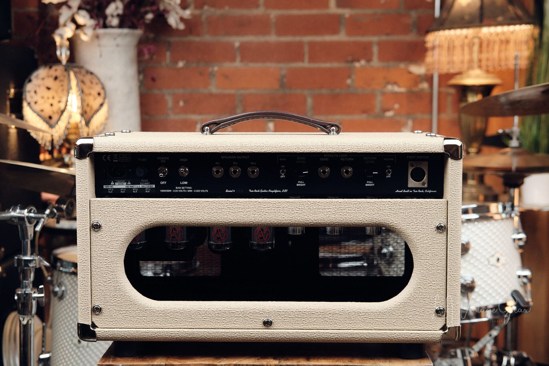 Two Rock TS 1 100 Watt Head and 2x12 Vertical Cabinet - Blonde & Oxblood! - Image 7