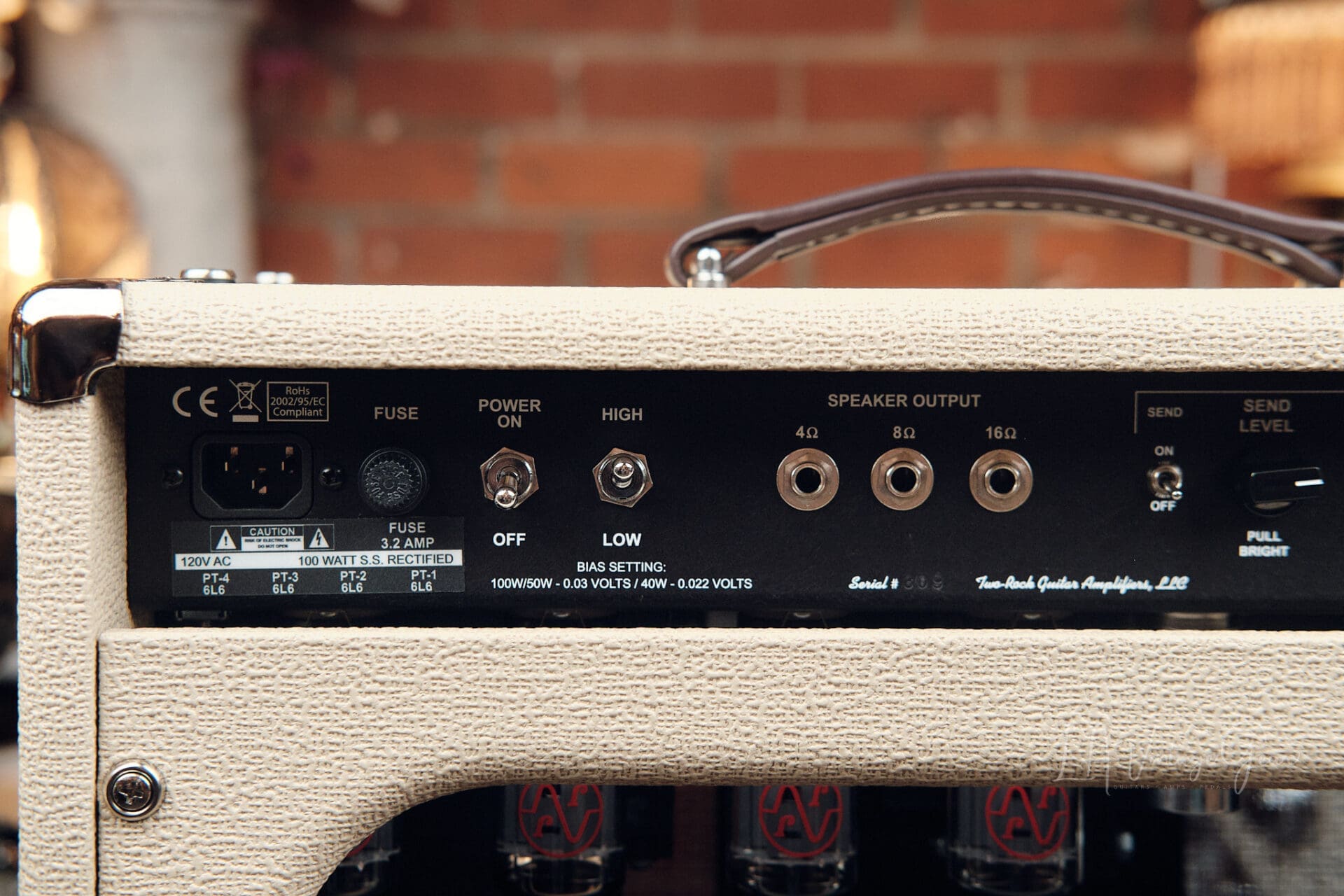 Two Rock TS 1 100 Watt Head and 2x12 Vertical Cabinet - Blonde & Oxblood! - Image 8