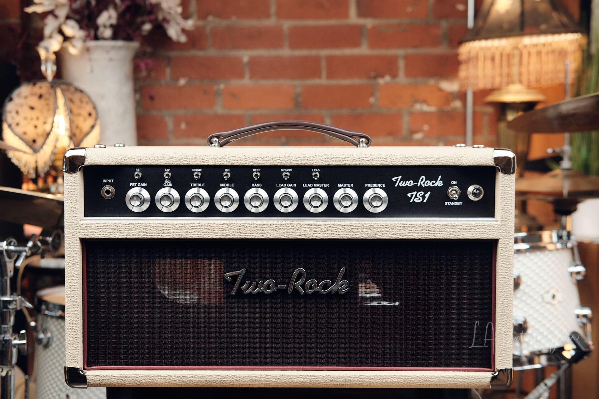 Two Rock TS 1 100 Watt Head and 2x12 Vertical Cabinet - Blonde & Oxblood! - Image 2